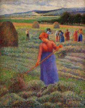 カミーユ・ピサロ Painting - エラニーの干し草メーカー 1889年 カミーユ・ピサロ